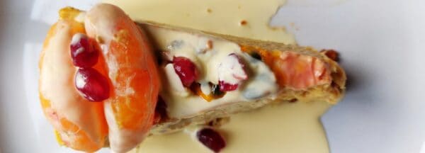 Frozen raw mango and passionfruit “cheesecake” (dairy-free)